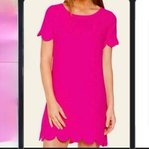 Rosette Scalloped Dress